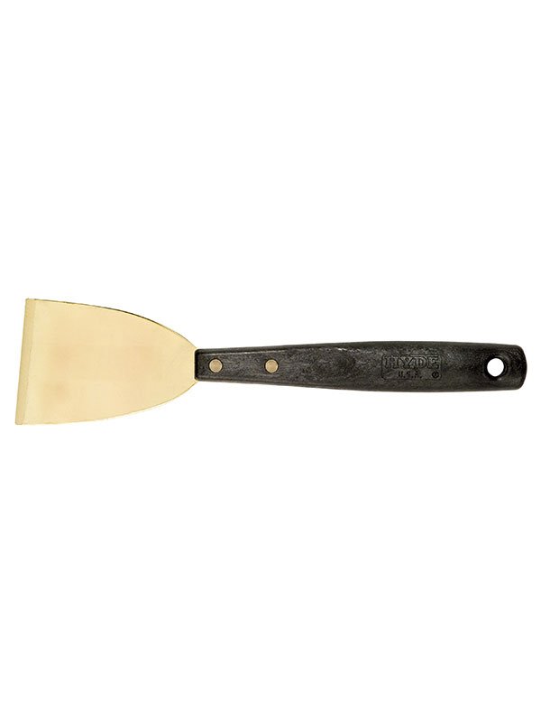 Hyde Tools 12055 Stiff Brass Chisel Scraper, 3” | the Hyde Store