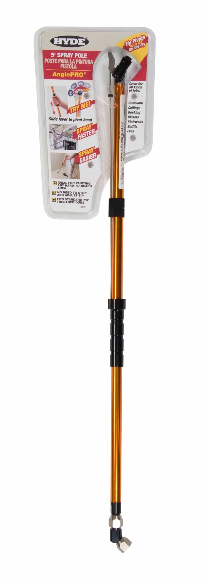Hyde Tools 28270 AnglePRO® 5' Spray Tip Extension | the Hyde Store