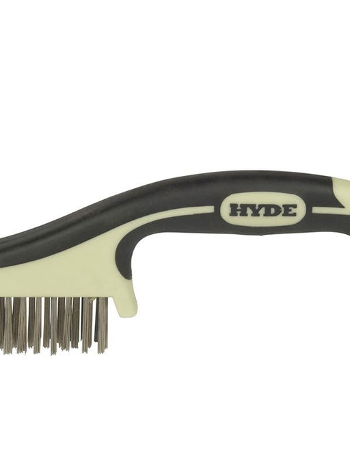 Hyde Tools 46833 MAXXGRIP PRO® SS Steel 8-3/4" Wire Brush - the Hyde Store