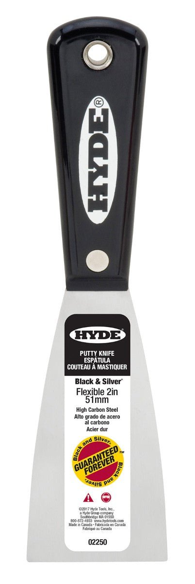 3/4" Flexible Black & Silver® Putty Knife | the Hyde Store