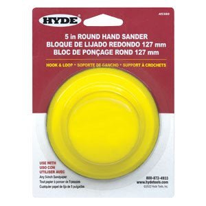 5" Round Sponge Hand Sander with Hook and Loop | the Hyde Store