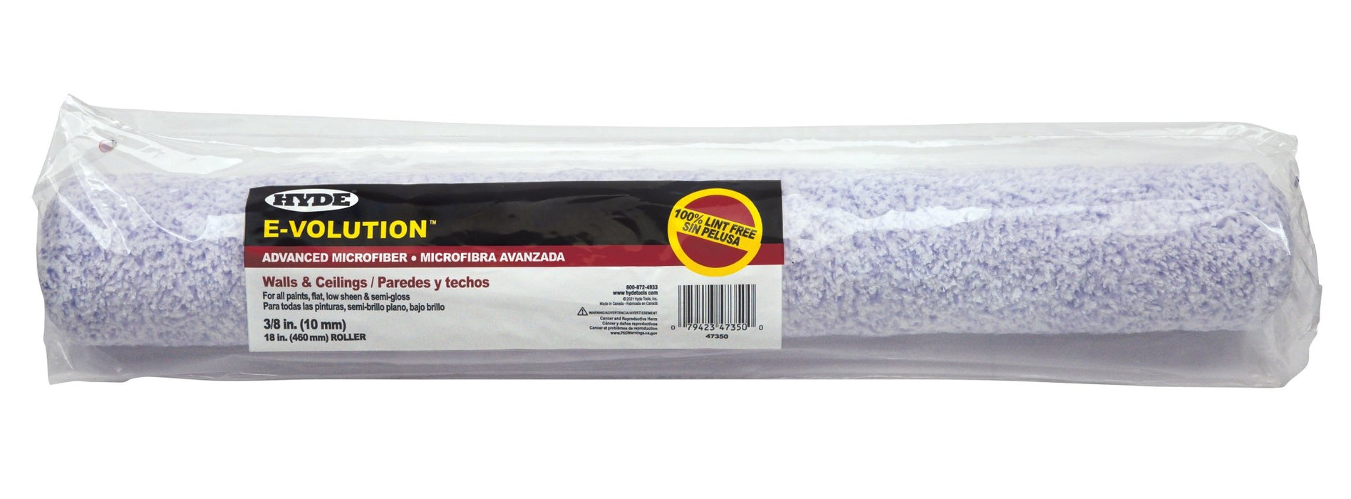 18" E-Volution 100% Lint Free, Micro-Fiber Fabric Roller Cover. - 3/8" Nap - the Hyde Store