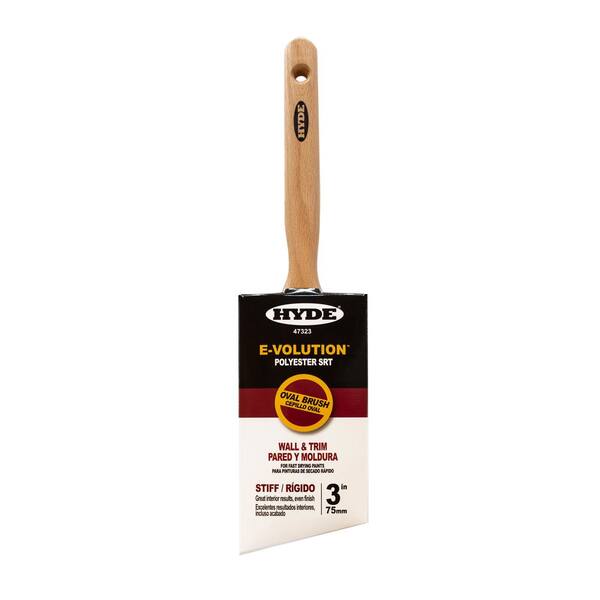 3'' E - Volution Oval Brush, polyester SRT, stiff blend | the Hyde Store