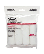 4'' Foam roller, 1/2'' Nap, double round end (Pack 4) | the Hyde Store