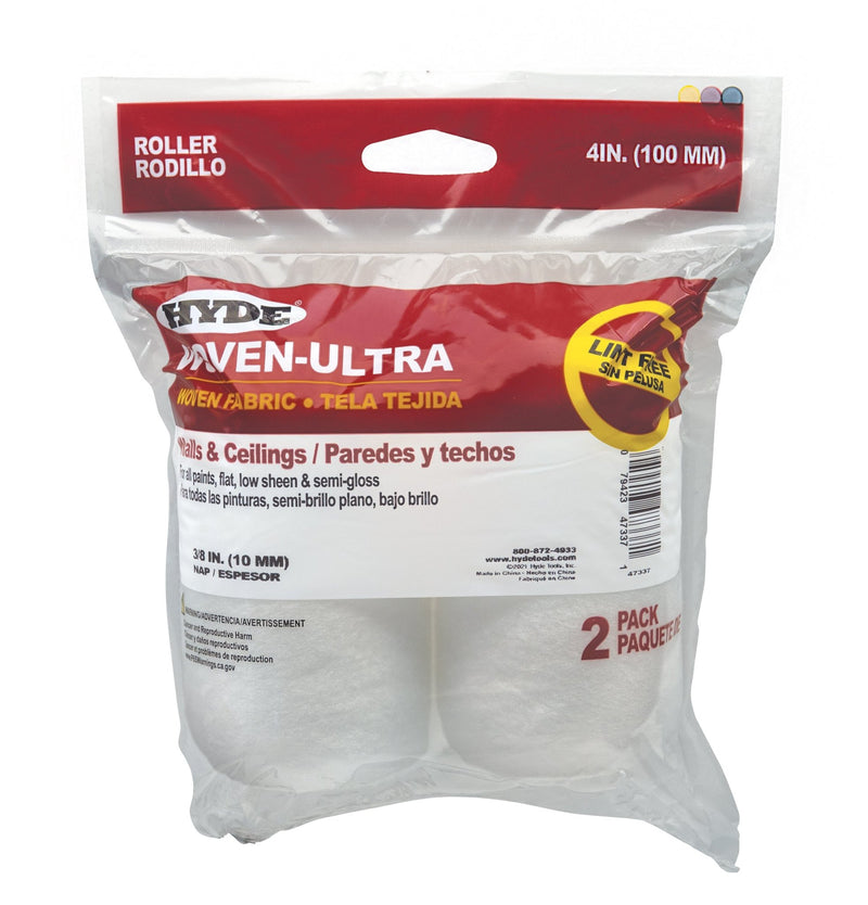 4" Woven Roller Cover 3/8" Nap (Pack 2) | the Hyde Store