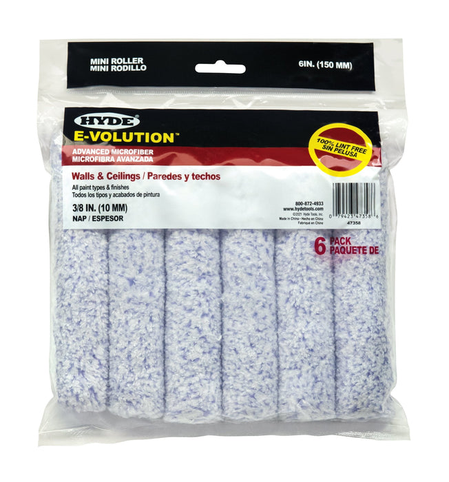 6" E-volution, 3/8" Nap, (pack 6) - the Hyde Store