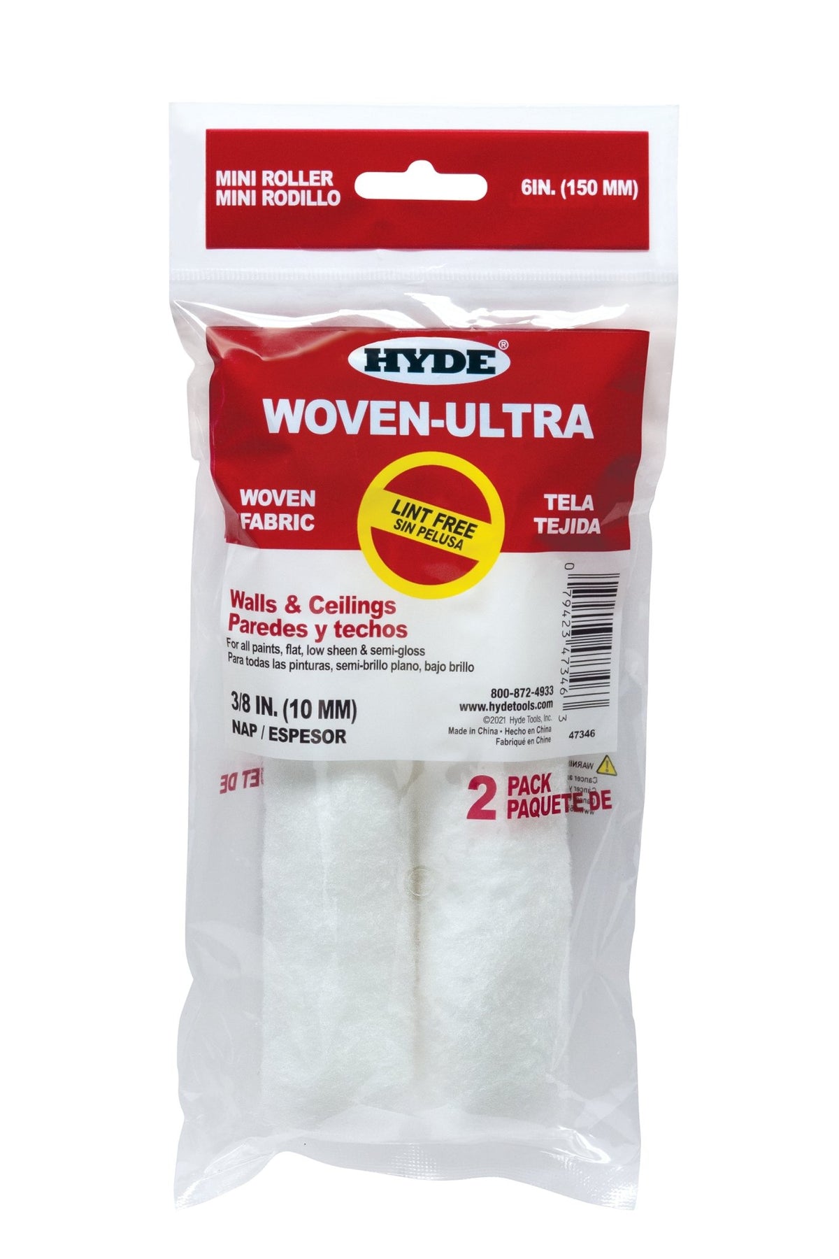 "6" Wovern Ultra 3/8" Nap, Pack of 2 | the Hyde Store