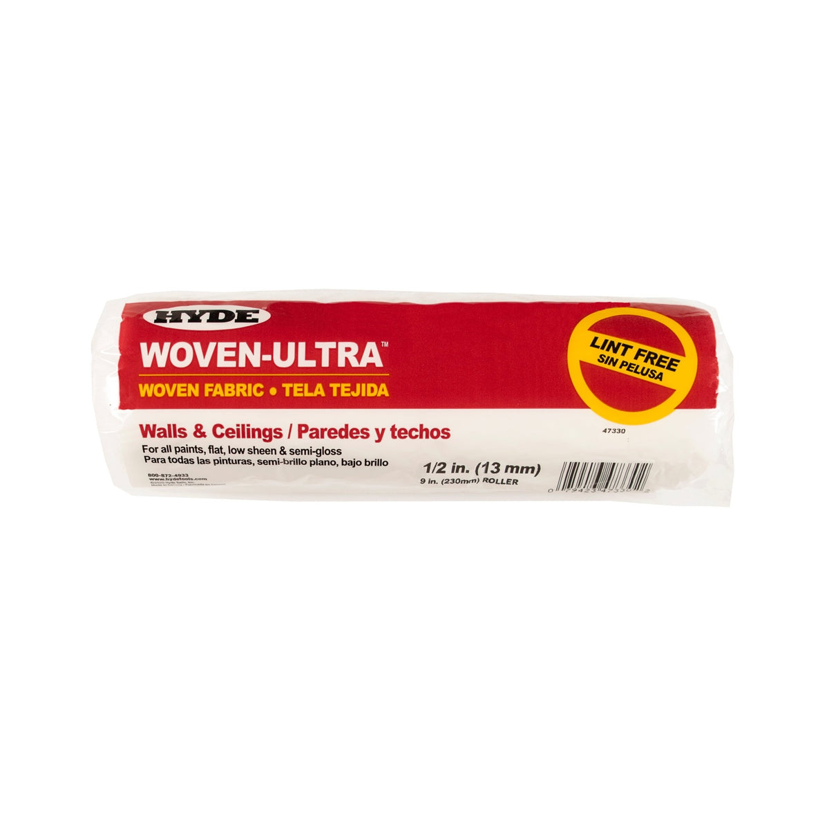 9" Woven Lint Free Roller Cover. 1/2" Nap | the Hyde Store