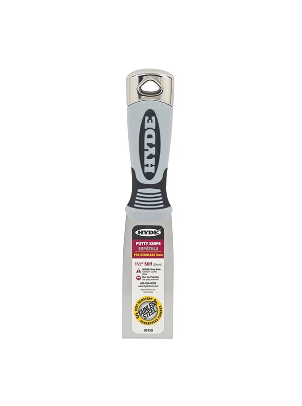 Hyde 06158 Pro Stainless 1 - 1/2" Stiff Putty HH | the Hyde Store