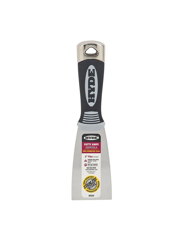 Hyde 06228 2" Flexible Pro Stainless Putty Knife | the Hyde Store