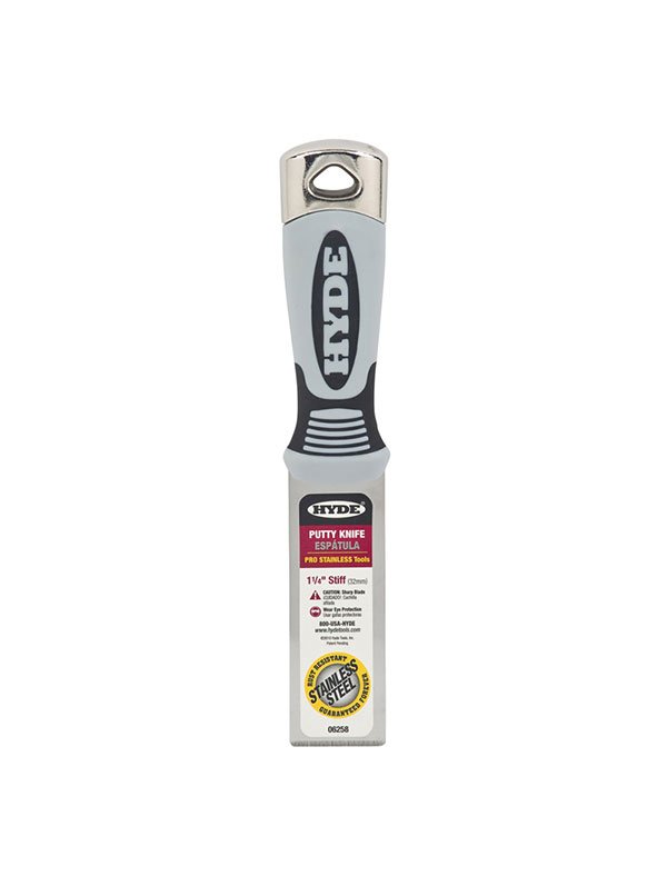 Hyde 06258 1 - 1/4" Stiff Pro Stainless Putty Knife | the Hyde Store