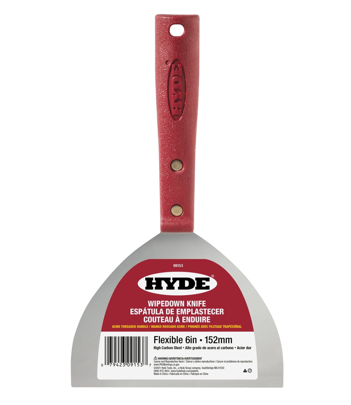 Hyde 09153 6" Flex Carbon Steel Wipe Down Knife | the Hyde Store