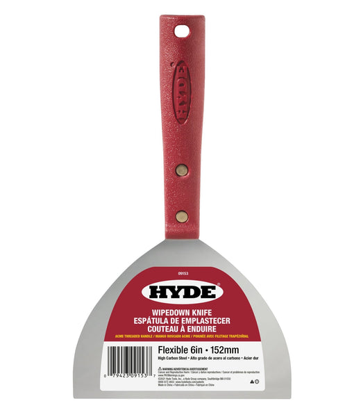 Hyde 09153 6" Flex Carbon Steel Wipe Down Knife
