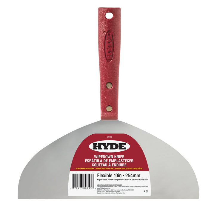 Hyde 09155 10" Carbon Steel Wipe Down Knife - the Hyde Store