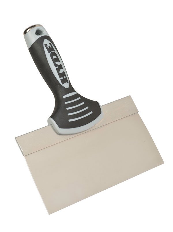 Hyde 09353 8" Pro Stainless Taping Knife, flat backing | the Hyde Store