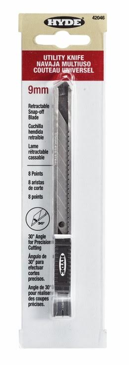 Hyde 42046 9mm Snap - Off Blade Utility Knife with 30 Degree Blade | the Hyde Store