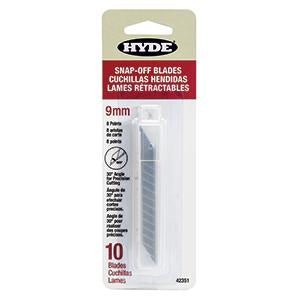 Hyde 42351 9mm, 8 point, 30 degree Snap Blade 10 Pack | the Hyde Store