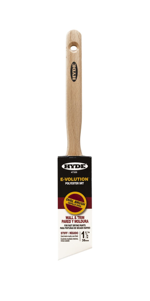 Hyde 47320 1-1/2" Oval Brush Polyester SRT Filament, Stiff