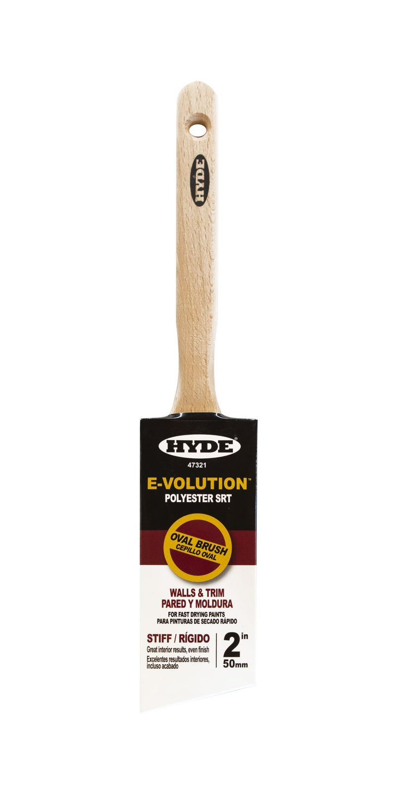 Hyde 47321 2" Oval Brush Polyester SRT Filament, Stiff | the Hyde Store