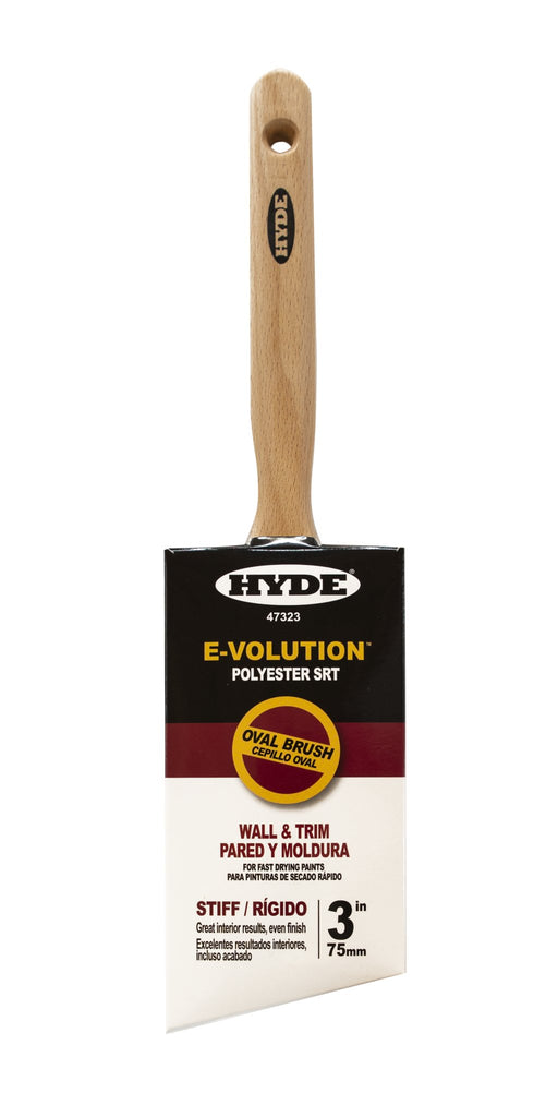 Hyde 47323 3" Oval Brush Polyester SRT Filament, Stiff - the Hyde Store