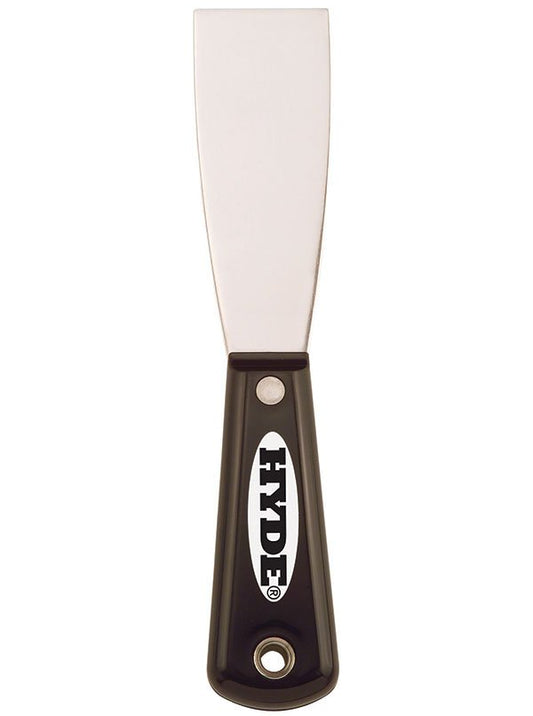 Hyde Tools 01040 Black & Silver® 1 - 1/2" Flex Putty Knife – Stainless Steel | the Hyde Store