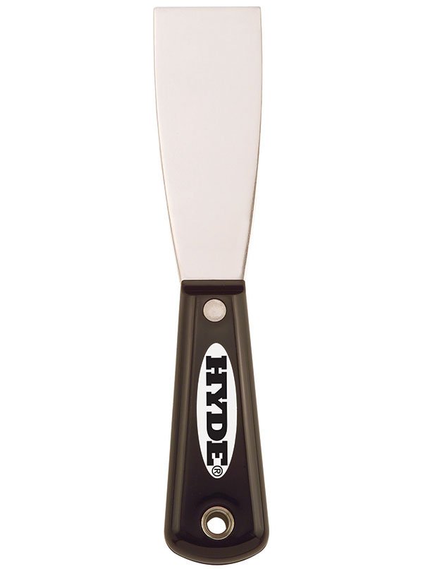Hyde Tools 01040 Black & Silver® 1 - 1/2" Flex Putty Knife – Stainless Steel | the Hyde Store