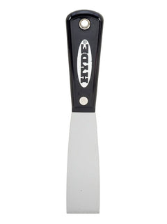 Hyde Tools 02050 Black & Silver® 1-1/4” Stiff Putty Knife/Scraper (High Carbon Steel)