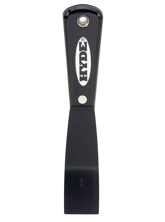 Hyde Tools 02070 Black & Silver® 1 - 1/4” Stiff Bent, Electrocoated Putty Knife/Scraper | the Hyde Store