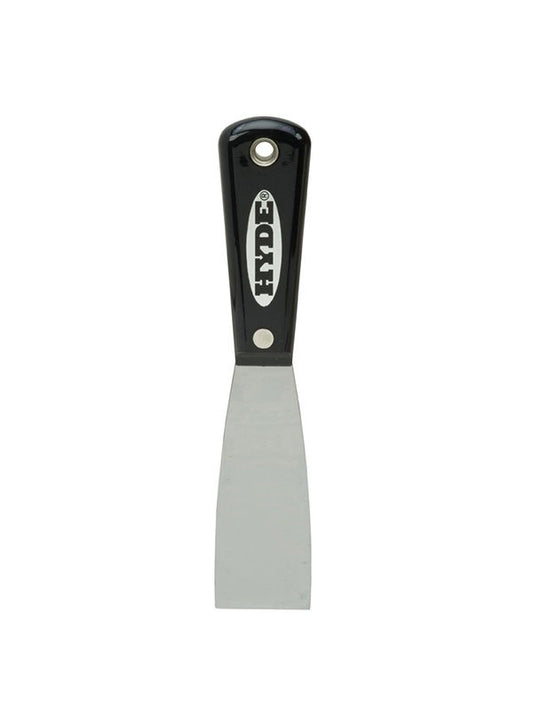 Hyde Tools 02150 Black & Silver® 1 - 1/2” Stiff Putty Knife/Scraper | the Hyde Store