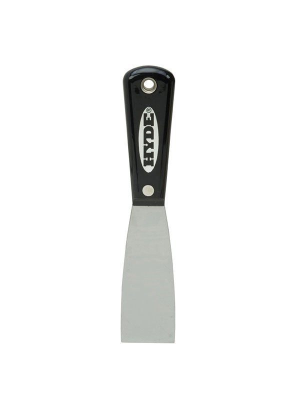 Hyde Tools 02150 Black & Silver® 1 - 1/2” Stiff Putty Knife/Scraper | the Hyde Store