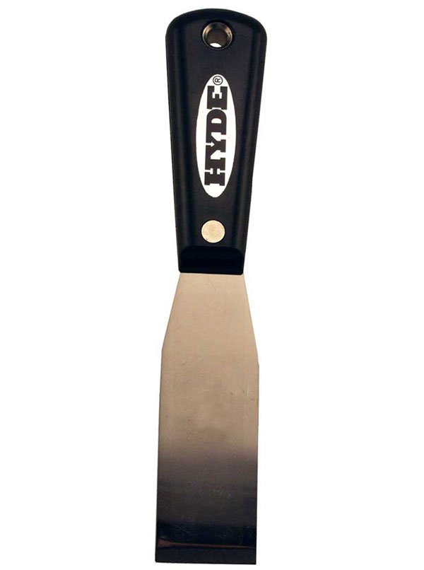Hyde Tools 02200 Black & Silver® 1 - 5/16” Stiff Chisel Edge Putty Knife/Scraper | the Hyde Store