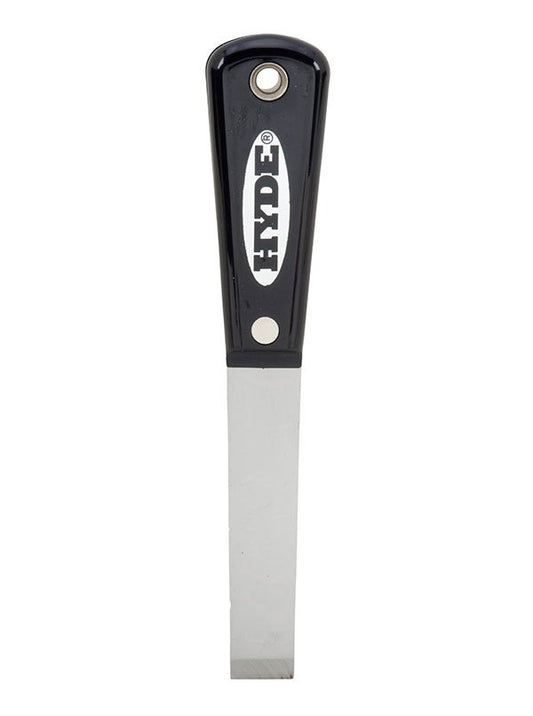 Hyde Tools 02205 Black & Silver® 3/4” Stiff Chisel Edge Putty Knife/Scraper | the Hyde Store