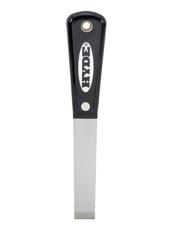 Hyde Tools 02205 Black & Silver® 3/4” Stiff Chisel Edge Putty Knife/Scraper | the Hyde Store