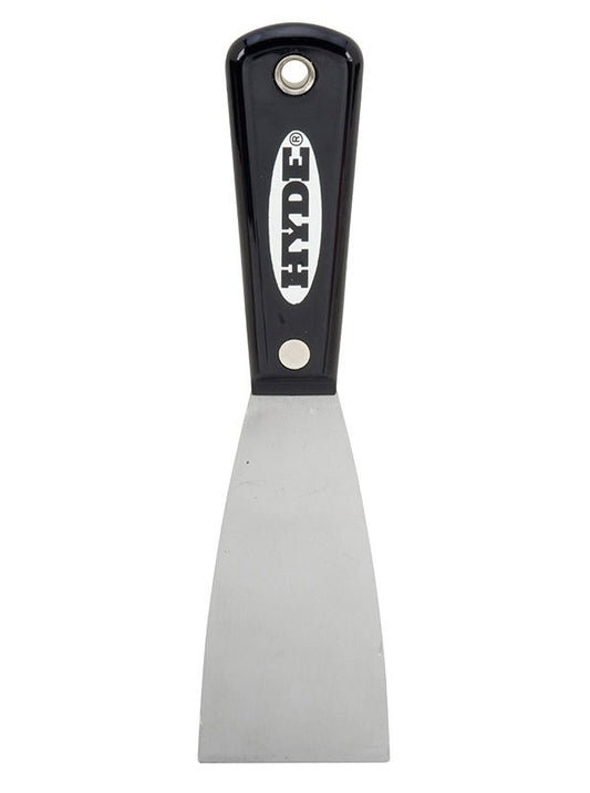 Hyde Tools 02250 Black & Silver® 2” Flexible Putty Knife/Trowel (Stainless Steel) | the Hyde Store
