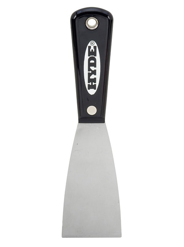 Hyde Tools 02250 Black & Silver® 2” Flexible Putty Knife/Trowel (Stainless Steel) | the Hyde Store