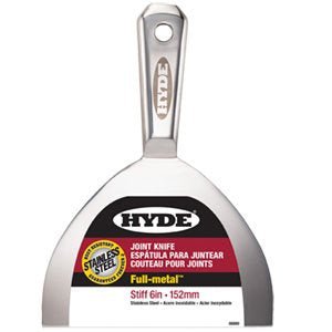 Hyde Tools 06880 6″ Stiff Full - metal™ Stainless Steel Joint Knife with Hammer Head® (Discontinued) | the Hyde Store