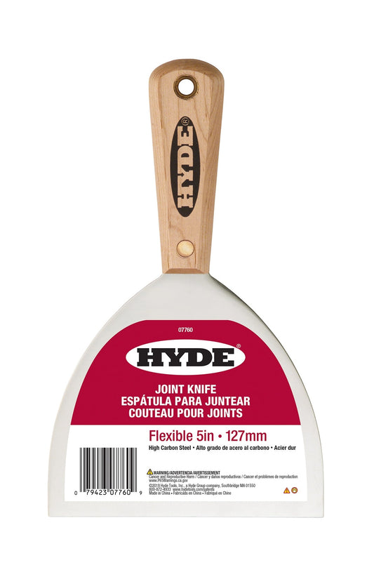 Hyde Tools 07760 Hardwood Flexible Joint Knife, 5” | the Hyde Store