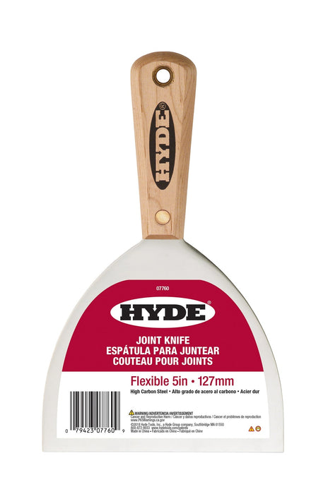 Hyde Tools 07760 Hardwood Flexible Joint Knife, 5” - the Hyde Store
