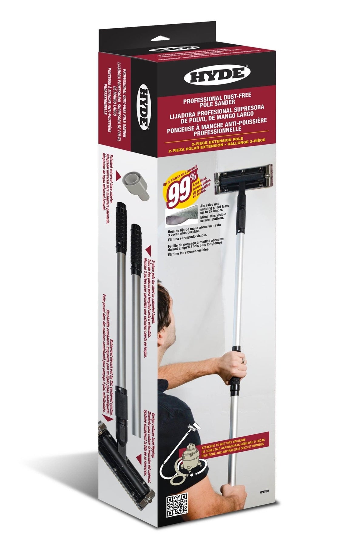 Hyde Tools 09180 Professional Dust - Free Pole Sander | the Hyde Store