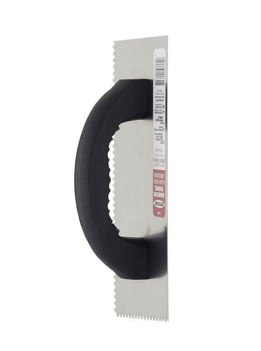 Hyde Tools 19031 Offset V-Notch Trowel, 4-1/2” x 10-1/2”