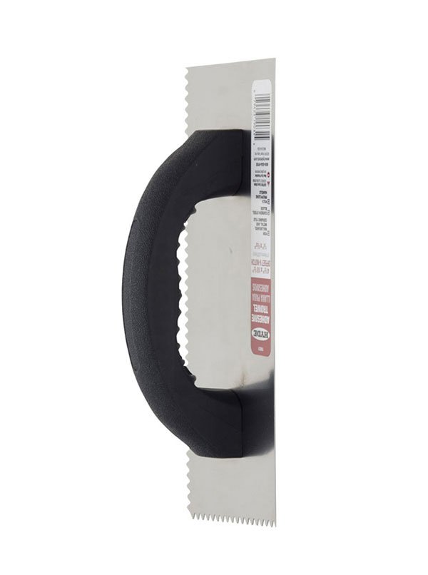 Hyde Tools 19031 Offset V - Notch Trowel, 4 - 1/2” x 10 - 1/2” | the Hyde Store