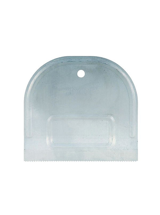 Hyde Tools 19120 Square - Notch Metal Adhesive Spreader, 4 - 3/4” | the Hyde Store