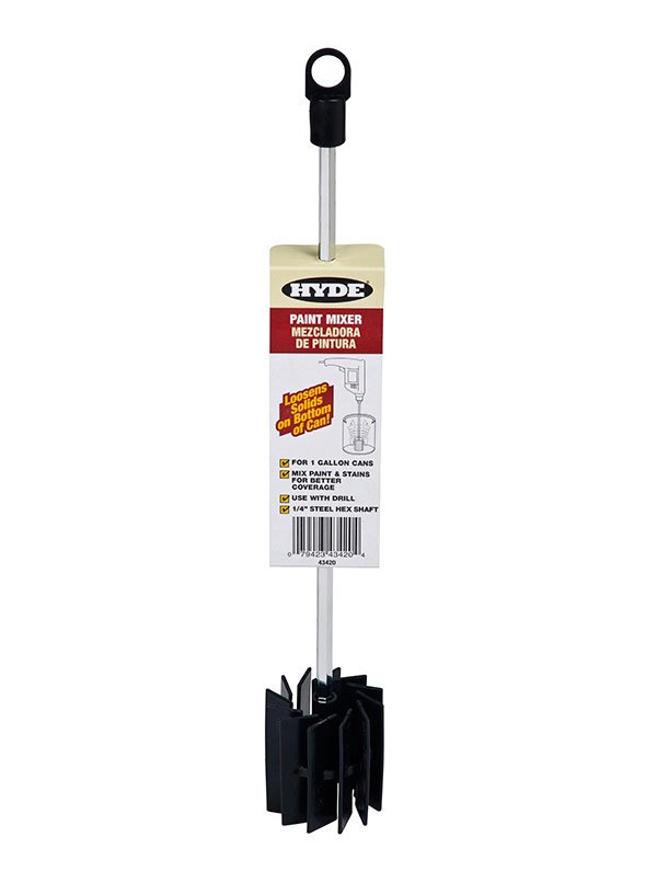 Hyde Tools 43420 1 Gallon/Quart Paint Mixer, 11” x 1/4” | the Hyde Store