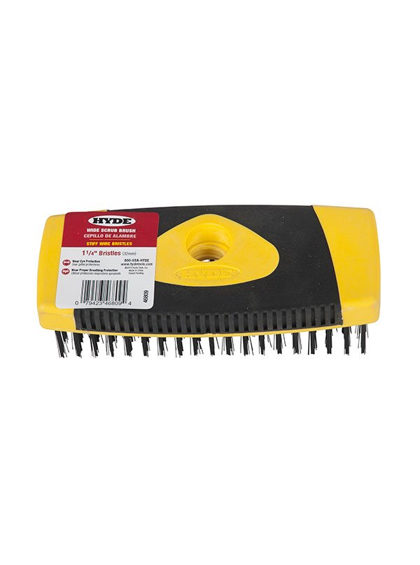 Hyde Tools 46809 1 - 1/4" Wire Bristle Scrub Brush | the Hyde Store