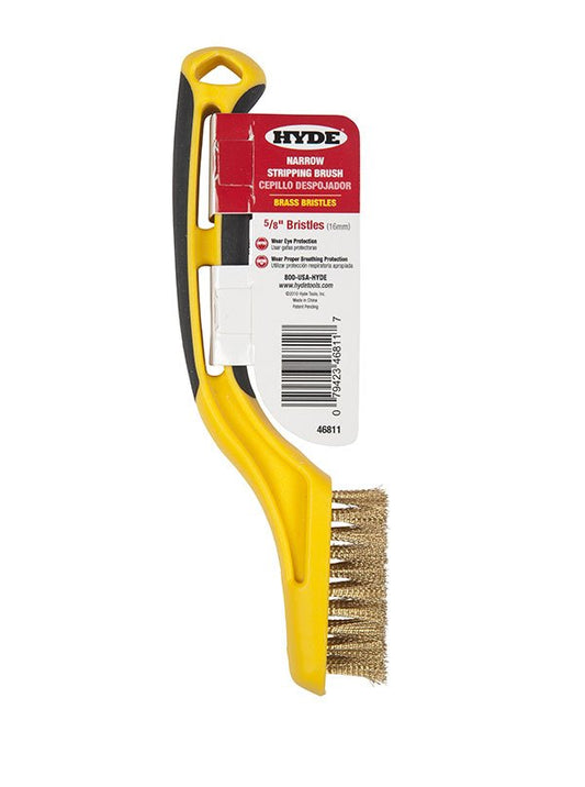 Hyde Tools 46811 5/8" Brass Bristle Grout Brush | the Hyde Store