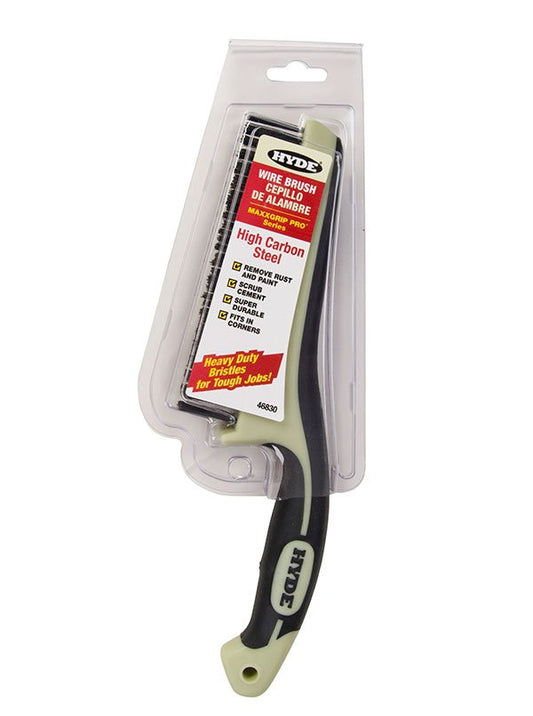 Hyde Tools 46830 MAXXGRIP PRO® High Carbon Steel 11 - 3/4" Wire Brush | the Hyde Store