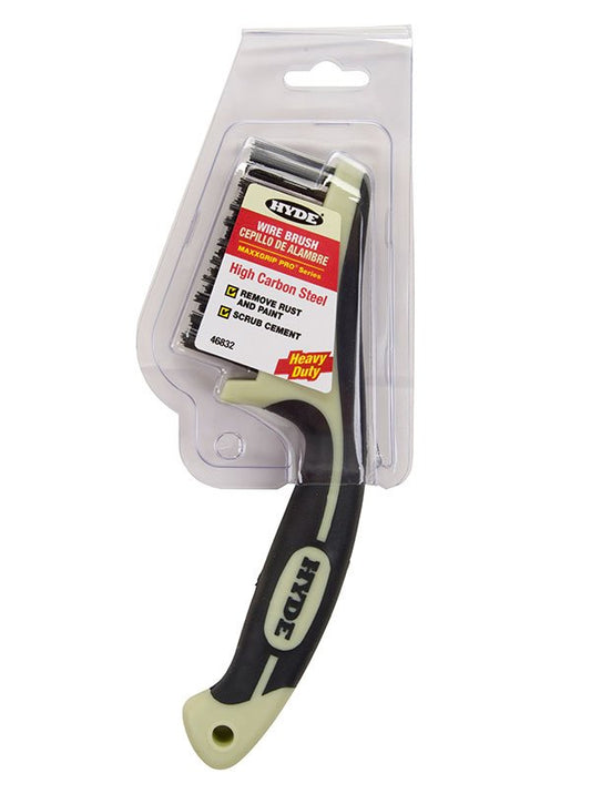Hyde Tools 46832 MAXXGRIP PRO® High Carbon Steel 8 - 3/4" Wire Brush | the Hyde Store