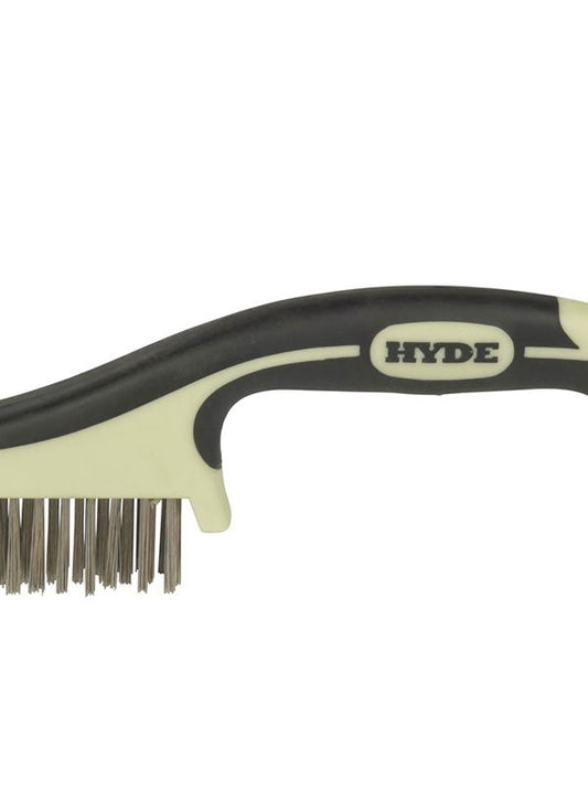 Hyde Tools 46833 MAXXGRIP PRO® SS Steel 8 - 3/4" Wire Brush | the Hyde Store