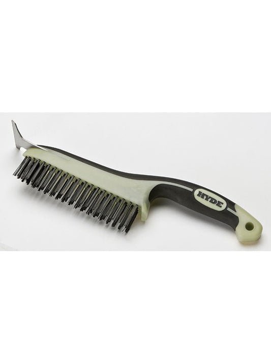 Hyde Tools 46834 MAXXGRIP PRO® High Carbon Steel 6" x 1 " Wire Brush | the Hyde Store
