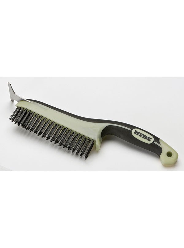 Hyde Tools 46834 MAXXGRIP PRO® High Carbon Steel 6" x 1 " Wire Brush | the Hyde Store